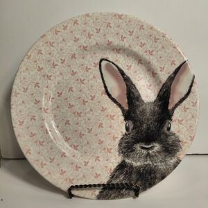 Royal Stafford Cream & Pink Floral With Black Rabbit Plate